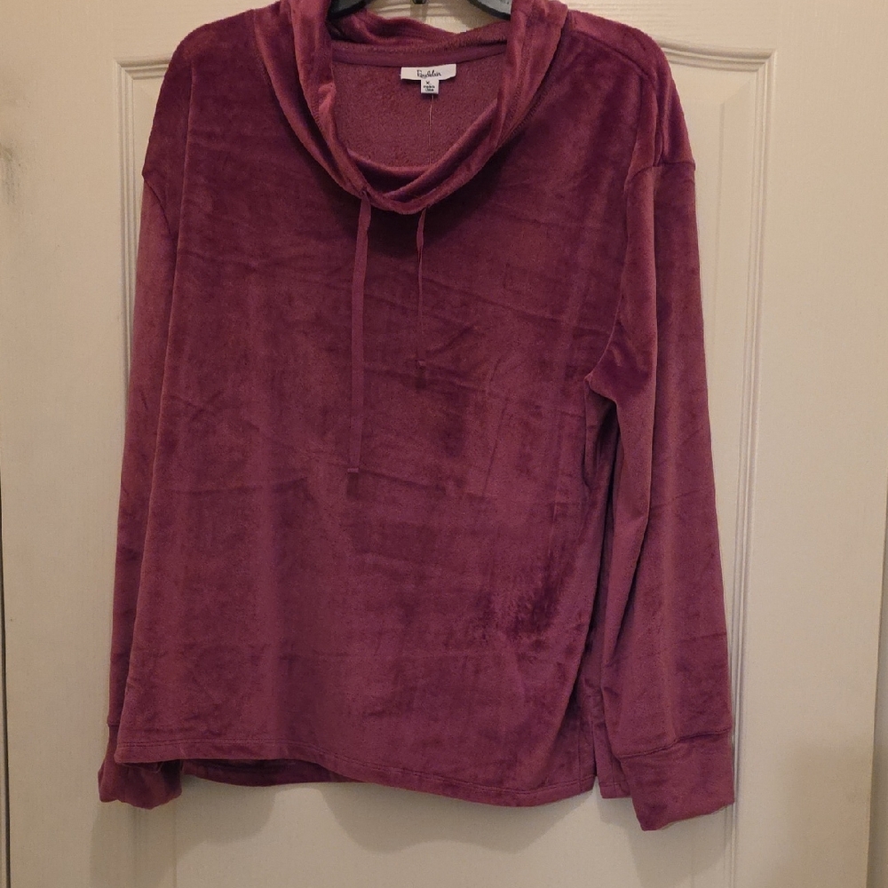 Elegant Women's Cowl Neck Sweater - Rich Mauve